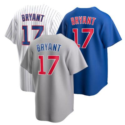 China Cheap Quantity Antibacterial Tops Mens Baseball Shorts Sleeves Wholesale 2021 BRYANT Custom Shirts Chicago Uniform CUB 17 Tank Tops for sale