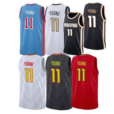 China #11 Trae Young Wholesale Men's Basketball Tank Tops Atlanta Embroidery Hawk Shirts Wear Bulk Uniform antibacterial sports NOTE: A invest for men for sale