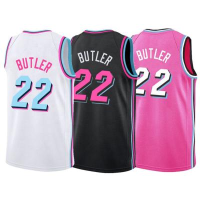 China Wholesale Antibacterial Embroidery #14 HERRO 13 ADEBAYO Custom Wear Uniform 2021 #22 Jimmy Butler Mens Basketball Jerseys Miami for sale