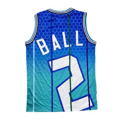 China Wholesale 2 LaMelo Ball Basketball Tank Top Cartoon Hornet Big Face Antibacterial Uniforms Retro Sports Invest 2021 2022 Cheaper for sale