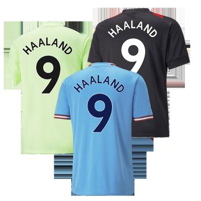 China Shirts & Tops Haaland Soccer Jersey 2022 2023 Cheapest Number 9 Football Uniform Mens Sports T Shirts Home Away Third for sale