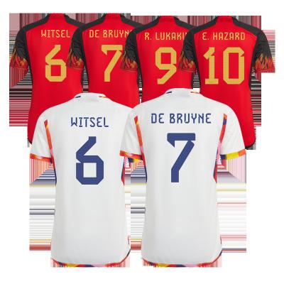 China Shirts & Leading 7 De Bruyne Belgium Witsel Football Uniform Soccer Wear National 2022 Jersey 9 R Lukaku 10 E Home Risk Away Men 6 Shirts for sale