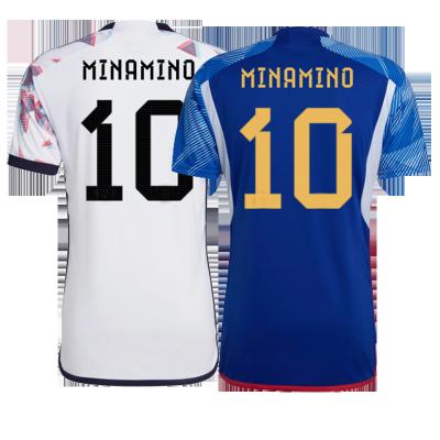 China Shirts & Top 10 Minamino Japan Soccer Jersey 2022 Home Away National Shirts Men Soccer Uniform Wear for sale