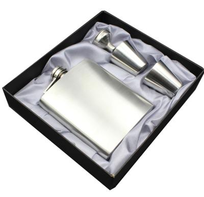 China OEM Hip Drinking Flask Set With Shot Glass And Drink Cup Funnel In EVA Gift Box for sale