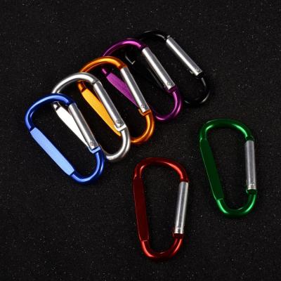 China General Industry Carabiner Clip Aluminum Key Chain Round Shape Caribeaner Hook Free Loop For Outdoor Camping for sale