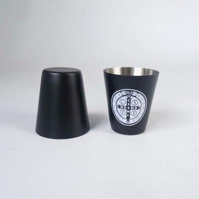 China OEM 30ml Sustainable Stainless Steel Metal Drinks Mini Shot Glass Cup With Customized Logo for sale