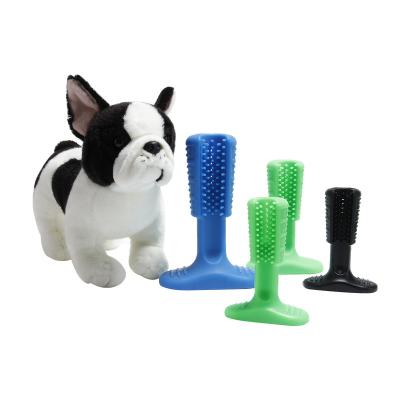 China New Designed Viable Silica Gel Pet Bite Molar Toothbrush Toys Teeth Cleaning Toy Pet Toothbrush for sale