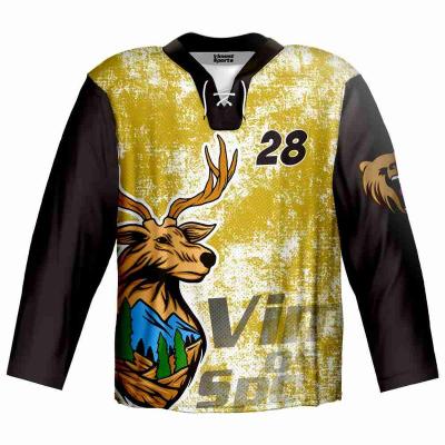 China Shirts & Custom Made Tops Womens Ice Hockey Tank Top Costume / Sublimated Ice Hockey Wear for sale