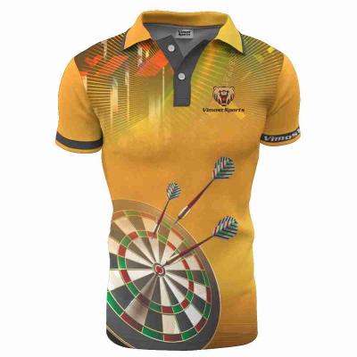 China Breathable Polyester Mesh Dart Shirt Hot Sale New Coming Cheap Quick Dry Made Mens Dart Shirts For Team Club Sublimation Printed Dart Polo Jersey for sale