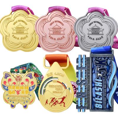 China Europe shape medal portrait polygon hollow music sports construction medal customized medal for sale