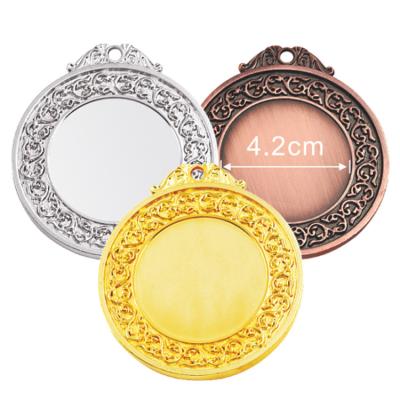 China Europe 65mm high quality star and flower stock insert bank medal with ribbon for sale