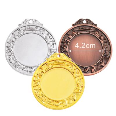 China High Quality Europe 65mm Classic Insert Bank Stock Medal With Ribbon for sale