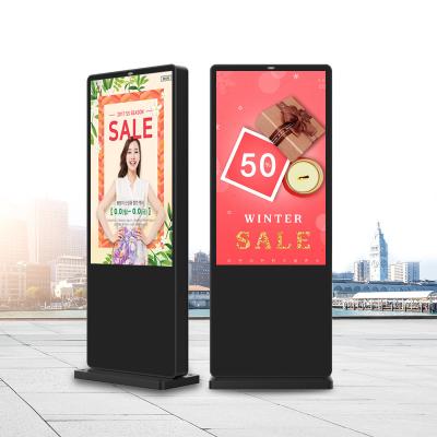 China 43inch OEM Rectangular Outdoor Video Floor Standing LCD TFT Screen Digital Signage for sale