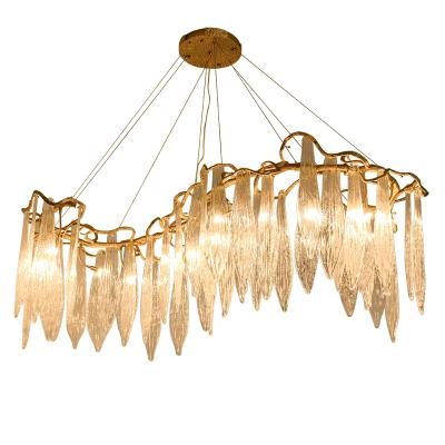 China Wholesale Modern Classic Restaurant Crystal Hanging Led Chandelier Light Hotel Crystal Decorative Project Lighting Indoor Design for sale