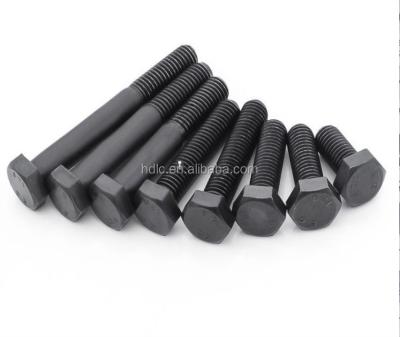 China Heavy Duty Machinery Industry DIN 931 Size M10*67 Black Hex Bolt Nut And Washer for sale