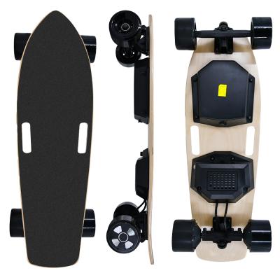 China Youth Deo Top Speed ​​22 MPH 90mm Hub Motor 6000 mAh Battery 4 Speed ​​Remote Control Kick Tail Cruiser Electric Skateboard With Grips for sale