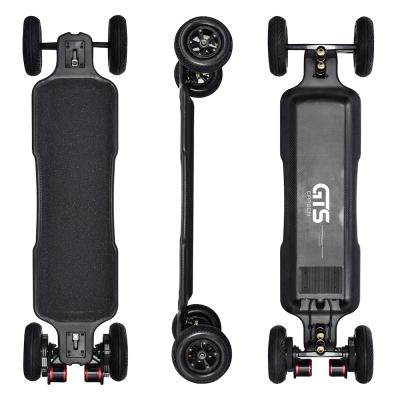 China Adult Deo Quality 12Ah Belt Drive Torque Carbon Fiber 150mm Deck Big All Terrain Wheels Off Road Electric Skateboard Longboard for sale