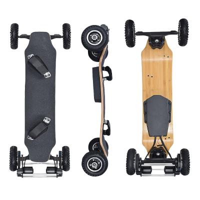 China Adult 10-Ply Canadian Maple + 1-Layer Bamboo Longboard Deck All Terrain Wheels Monopad Electrico Mountain Board Electric Skateboard for sale