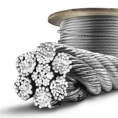 China Industry S304 Stainless Steel Wire Rope 7*19 8mm 15mm Wire Rope Cable for sale