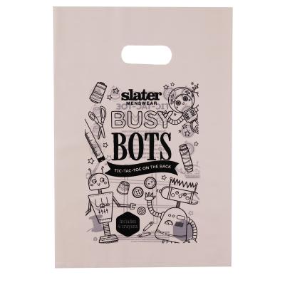 China Wholesale Custom Shopping Logo Printing Eco Friendly Biodegradable Compostinge Plastic Packaging Bags With Die Cut Handle for sale