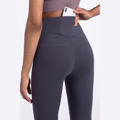 China 2021 New Women's High Waist Gym Yoga Workout Fitness Clothing Breathable Double V Design Use Tight Pant Gaiters for sale