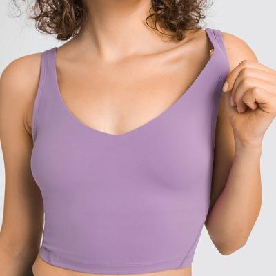 China New Breathable Super Comfortable U Back Beauty Fitness Wear Yoga Gym Sportswear Women Yoga Tank Bra Tops for sale