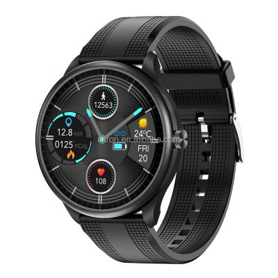 China MP3 Playback Smart Watch Full Touch 1.3 Inch Round Shape Screen ECG Health Heart Rate Monitoring IP67 Waterproof Message Reminder M10 for sale