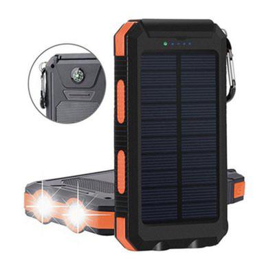 China Best Amazon Solar Power Solar Panel Charging Charger 20000mAh Dual Portable Headlight Border Factory Mobile Power Waterproof for sale