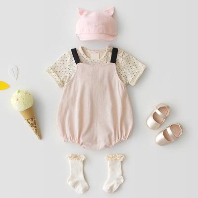 China Antibacterial bows are sleeveless romper from Gallus Custom Girls Baby Clothes for sale