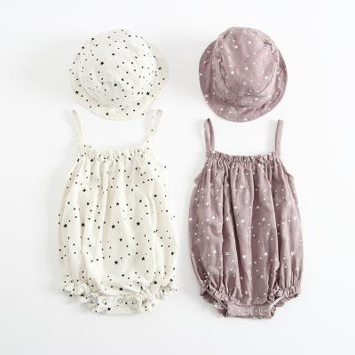 China Summer Antibacterial Hot Selling Baby Girls Clothes Sleeveless Rompers for sale