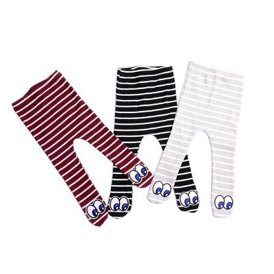 China 2021 Newarrivels Antibacterial Cartoon Striped Infant Baby Girl Toddler Pantyhose Tights Leg Warmers for sale