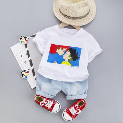 China Comfotable 2021 Summer 2 Pcs Baby Boys Kids Clothing Sets Newborn Clothes Boutique for sale