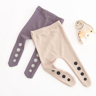 China Breathable Geometric Pattern Dot Panty Hose Sock White Baby Tights for sale