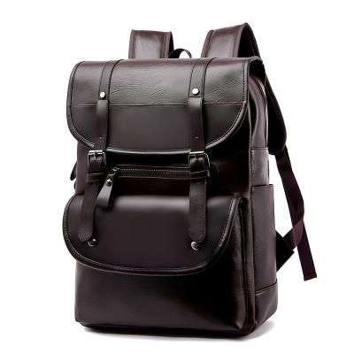 China Waterproof ID PU backpack men's fashion management computer backpack large capacity anti splash travel bag for sale