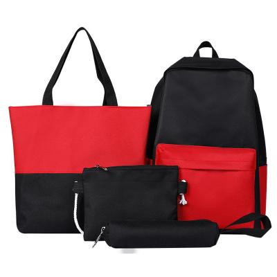 China The Other 4 Piece ID Backpack Student Set 2021 New Campus Color Matching Backpack for sale