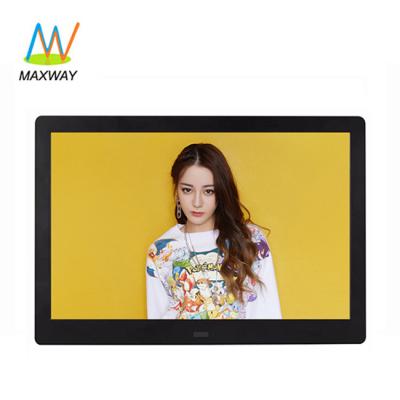 China Clock 14.1 Inch New Design Usb SD MMC Ms CardSlot Digital Picture Frame With 12V DC for sale