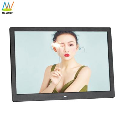 China Multifunctional Digital Clock 15Inch Mp3 Mp4 Loop Video Playback Picture Frame Factory Wholesale for sale