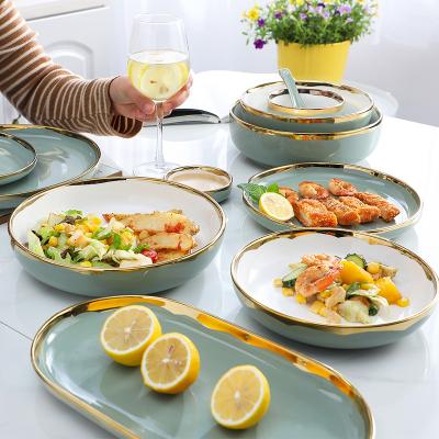 China Viable Scandinavian Stylish Design Modern Porcelain Dinnerware Set for sale