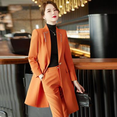 China Anti-Wrinkle Office Ladies Notched Collar Plaid Coat Women Blazer Single Breasted Gap Winter Jacket 2022 Long Casual Coats For Ladies for sale