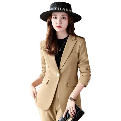 China Anti-wrinkle Ladies Pant Suit Women Office 2 Piece Pants For Women for sale