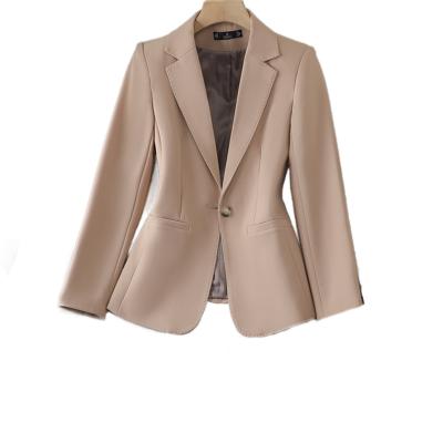 China Loose Anti-wrinkle Lapel Waist Suit Jacket Coat Woman Simpler Blazer for sale