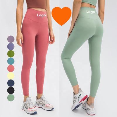 China D19037 Breathable Lulu Lemon High Waist Leggings Line Up Gym Wear Womens Workout Fitness Women Tights Yoga Pants With Pockets Gaiters Pants for sale