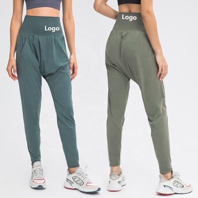 China DL062 Lulu Custom New Arrival Women Turnip Breathable Casual Pants Shapes Sporty Joggers Yoga Pants Gaiters Pants With Pockets for sale