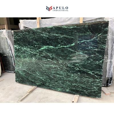 China Modern Dark Indian Green Spider Green Green Serpentine Slab Wall Panels Green Green Serpentine Ink Green Verde Guatemala Alpi Marble Tiles Empress Udaipur Ink for sale