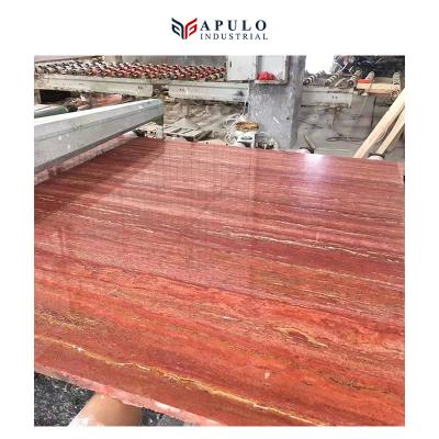 China Industrial Factory Price Apulo Limestone Free Sample Red Travertine Marble Slab for sale