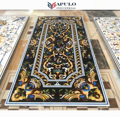 China Modern Water Jet Medallion Marble Apulostone Customized Mosaic Flower Parquet Medallion Marble Slab For Flooring for sale