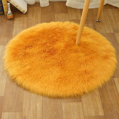 China Washable Soft Faux Fur Area Rug Carpets Living Room Plush Artificial Fur Rug Sheepskin Shaggy Fur Long Carpet Mat For Bedroom for sale