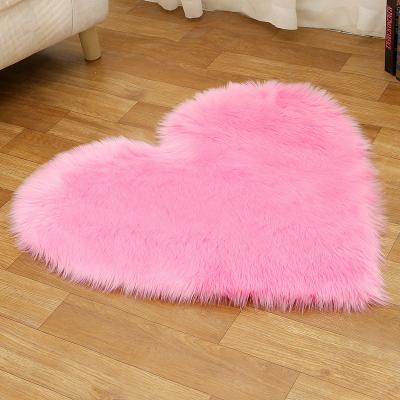 China Modern Bedroom Washable Faux Fur Rug Shaggy Bedside Non Slip And Area Rug Warm Plush Fur Washable Blanket And Rugs for sale