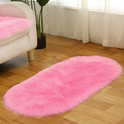 China Washable Fluffy Faux Fur Area Rug Carpets Living Room Plush Artificial Fur Carpet Mat For Living Room Shaggy Sheepskin Fur for sale