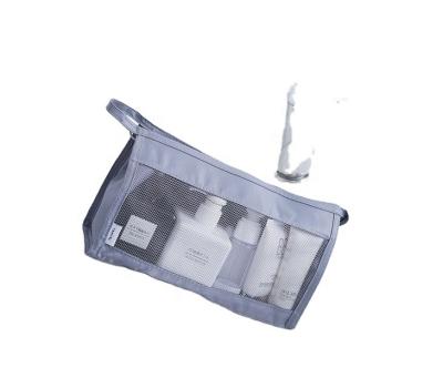 China Custom Clear Transparent Girls Handled Pen Bag Cosmetic Pouch Pencil Pouches Mesh Big Capacity School Office Pencil Case With Zipper for sale